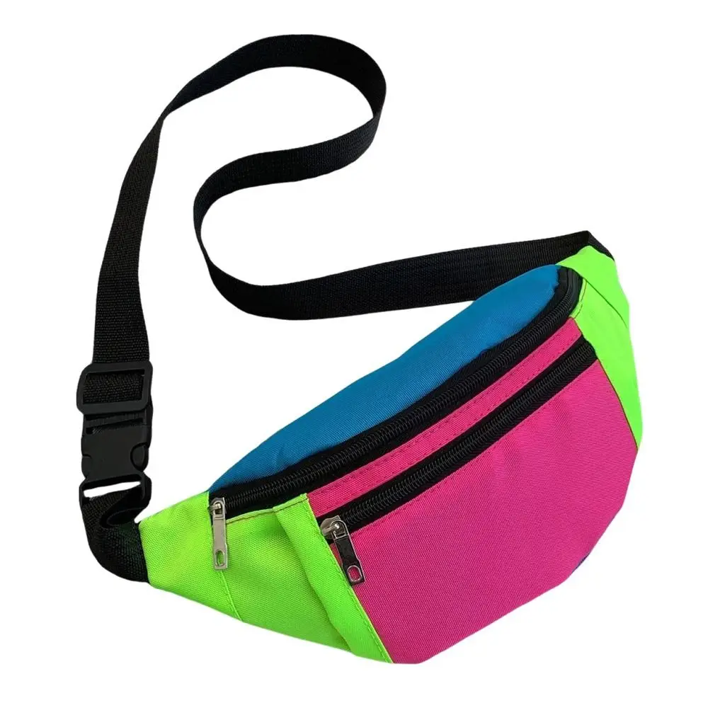 

Fashion Canvas Waist Bag Phone Pouch Large Capacity Fanny Pack Banana-Shaped Adjustable Strap Sling Bags Sports