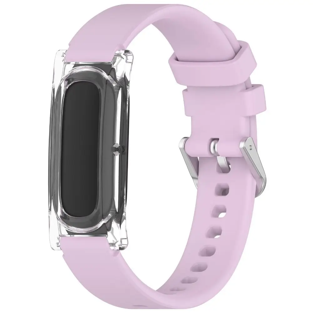 Replacement Silicone Loop Watchband Strap Clear Case Breathable Wristband Adjustable Bracelet for Google Fitbit Air