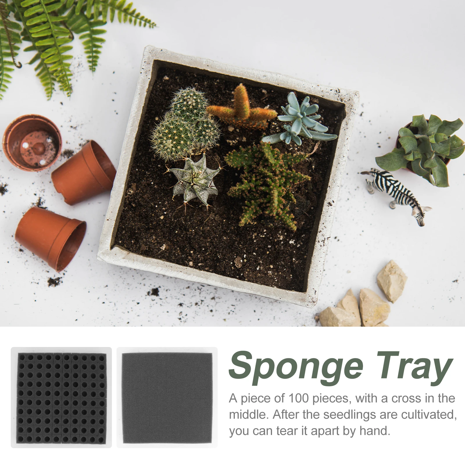 

2 Sheets Soilless Hydroponic Sponge Tray Black Premium Planting Sponge for Vegetable Cultivation Greenhouse Gardening Sprouter