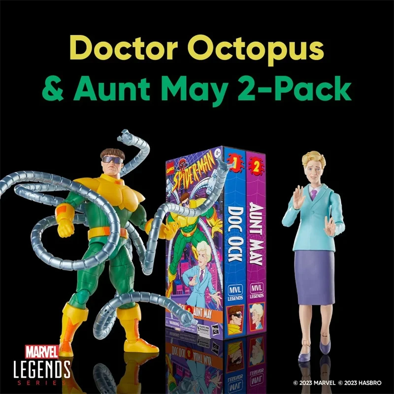 Hasbro Marvel Legends Animated Doctor Octopus & Aunt May 2 Pack Original Model Action Figure Toy Gift New in Stock