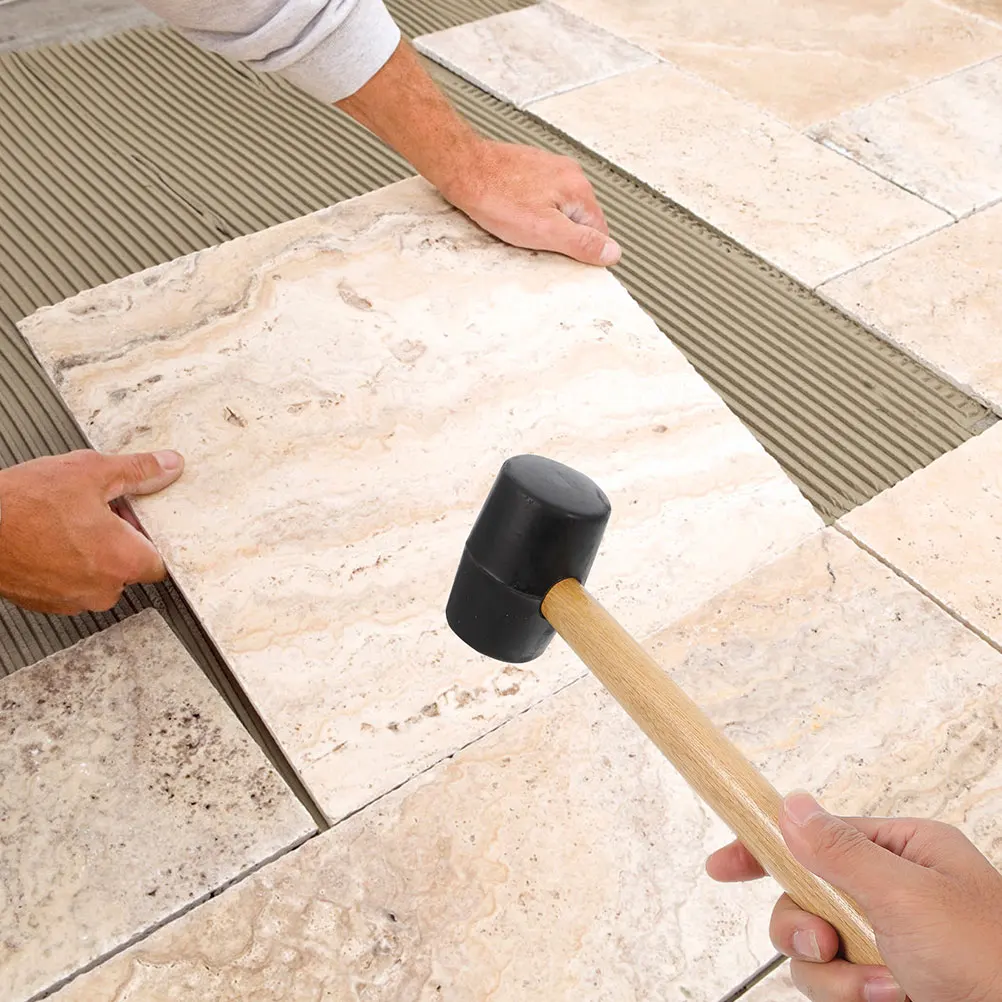 

Rubber Mallet Small Anti slip Tile Installation Hammers Wear resistant Ergonomic Long H Tile Installation Hammer Wood Rubber