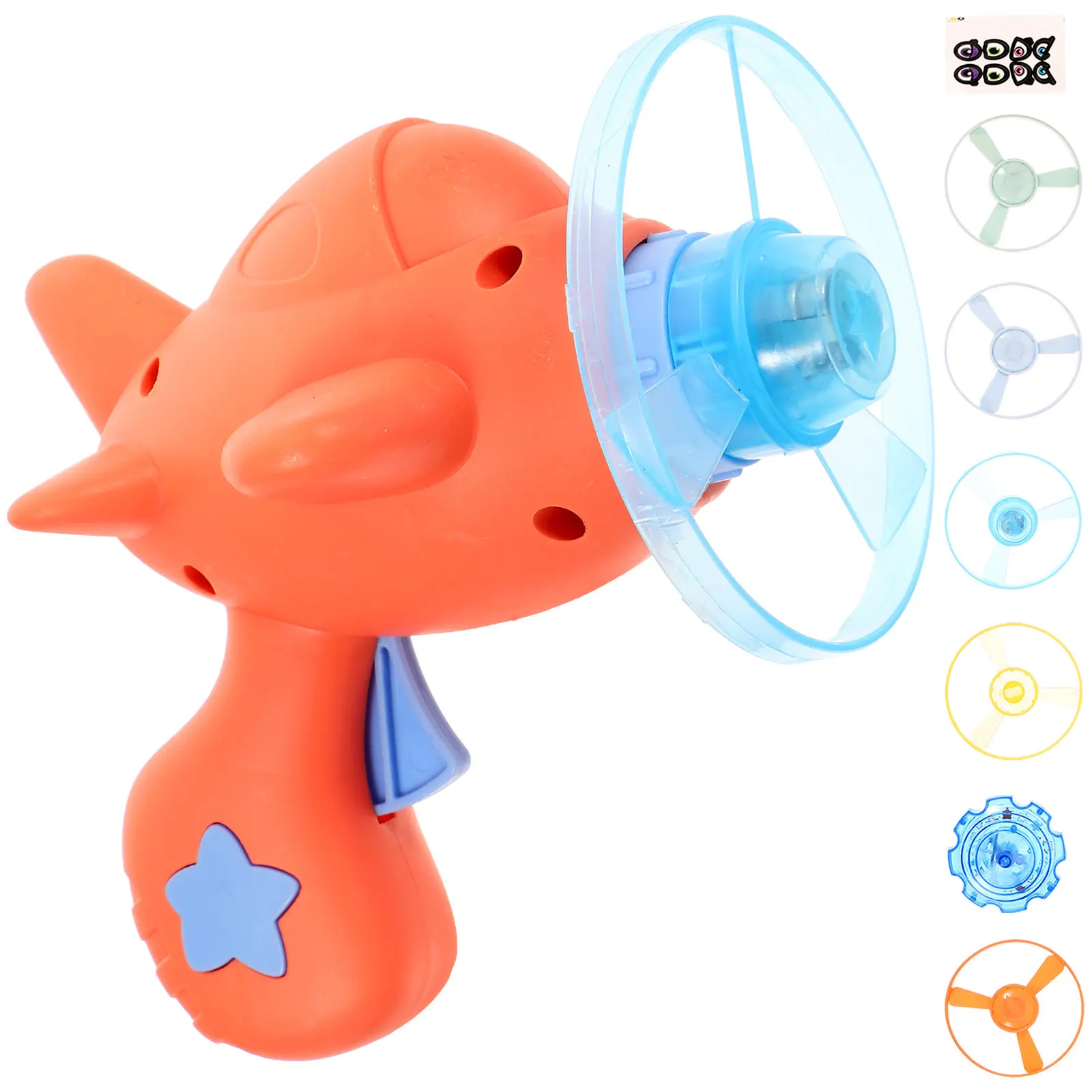 

1 Set Fish Shape Cartoon Design Flying Saucer Outdoor Launcher Funny Kids Flying Disc Educational Plaything Fish Shape Toy