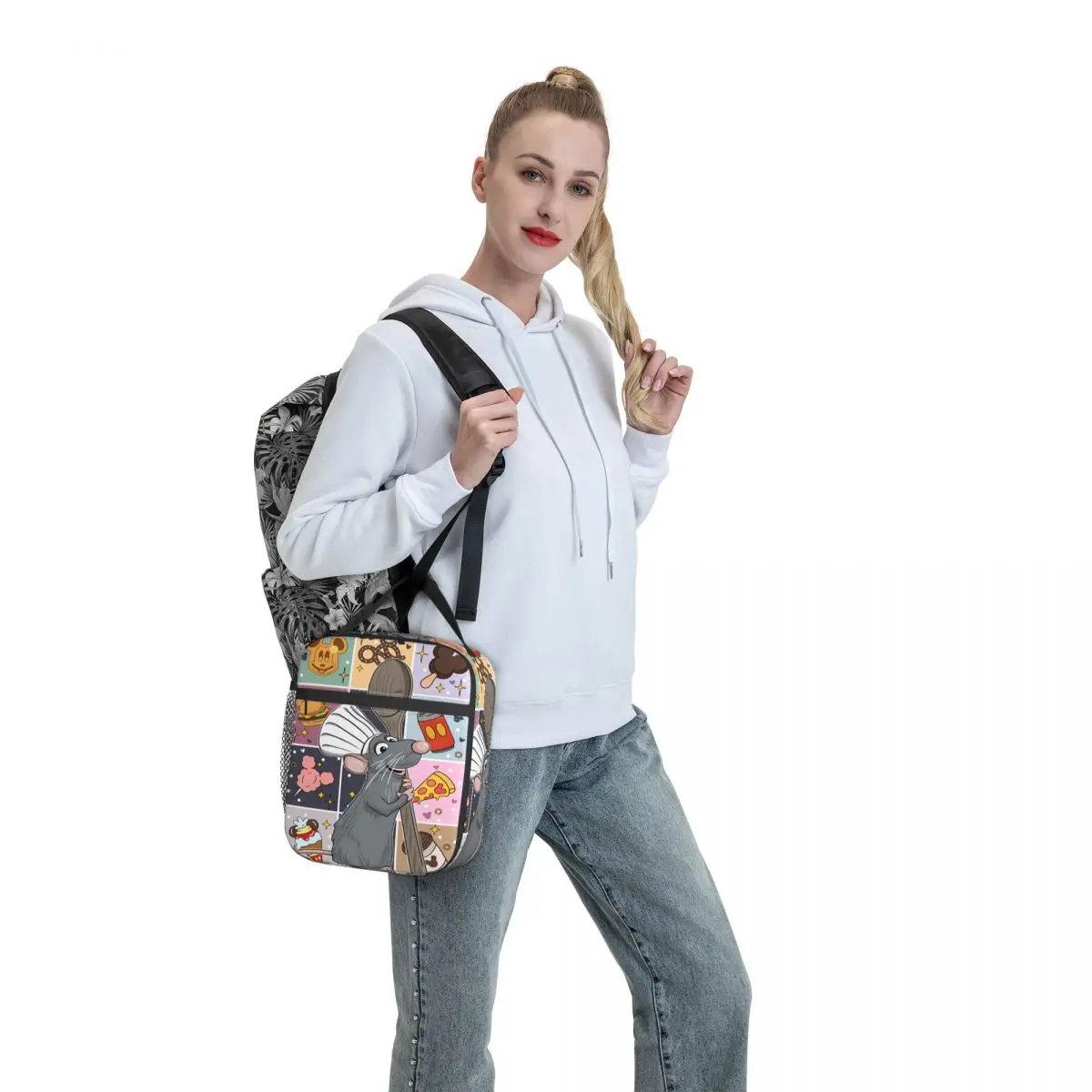 Ratatouille Lunch Bag For Child Custom Lunch Box Aesthetic Travel Cooler Bag Portable Oxford Thermal Tote Handbags