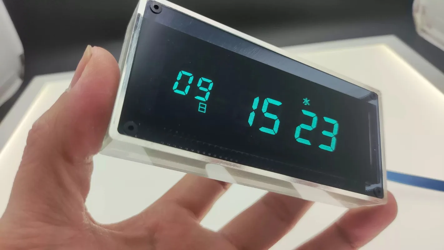 For Desktop VFD Screen Clock, WiFi Digital Clock with Gravity Sensing, Creative Desktop Clock