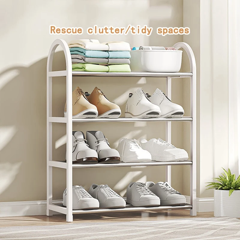 Shoe Rack, Shoe Cabinet For Entrance And Front Door Entrance 4 Tier Shoe Cabinet, Easy To Install