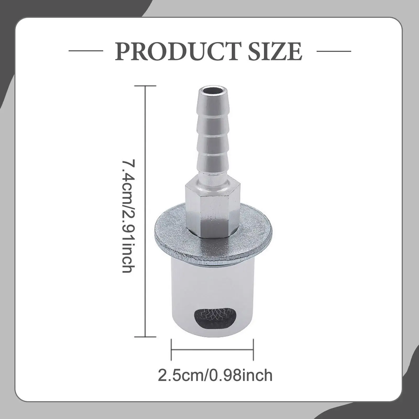 Remote Mount Vent Valve Fuel Tank Accessory Easy to Install Tank Sturdy High Reliability Replacement 5/16 Hose Barb