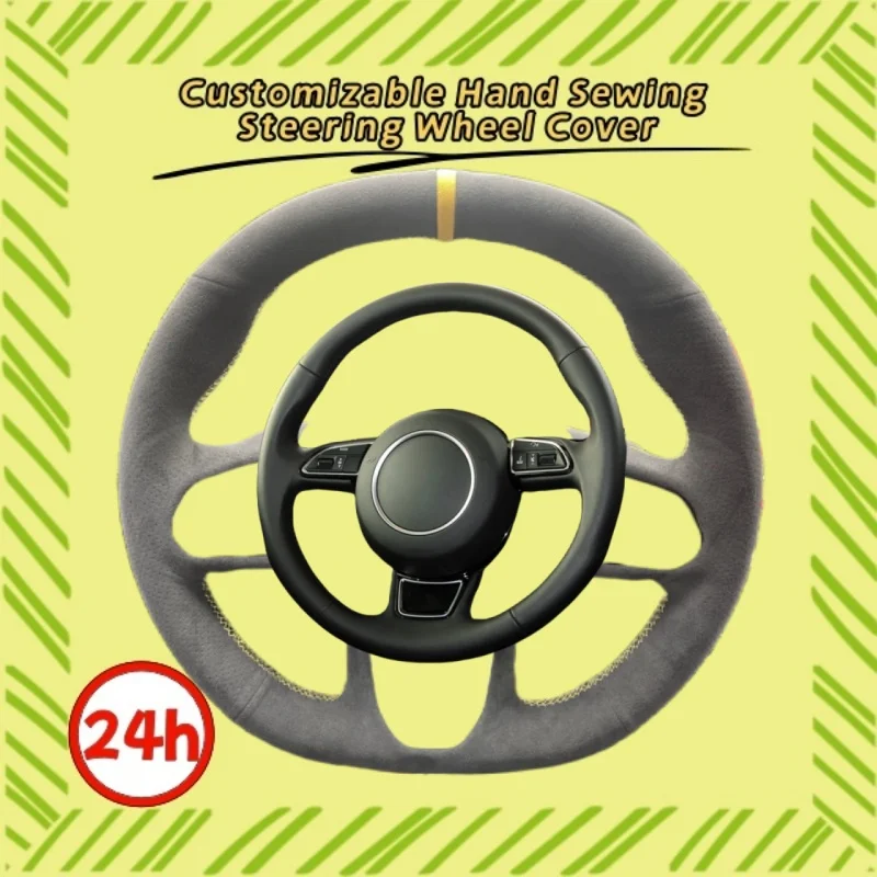 

Suede Leather Protect The Original Leather From Wear And Tear Steering Wheel Cover For Audi A1 A3 S3 A4 A5 S5 A7 S7 Q3 Q5 TT