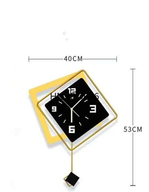 

3D Nordic square Swing Wall Clock Living Room Minimalist Home Decoration Light Luxury Hanging Watch Wall Decor Clocks