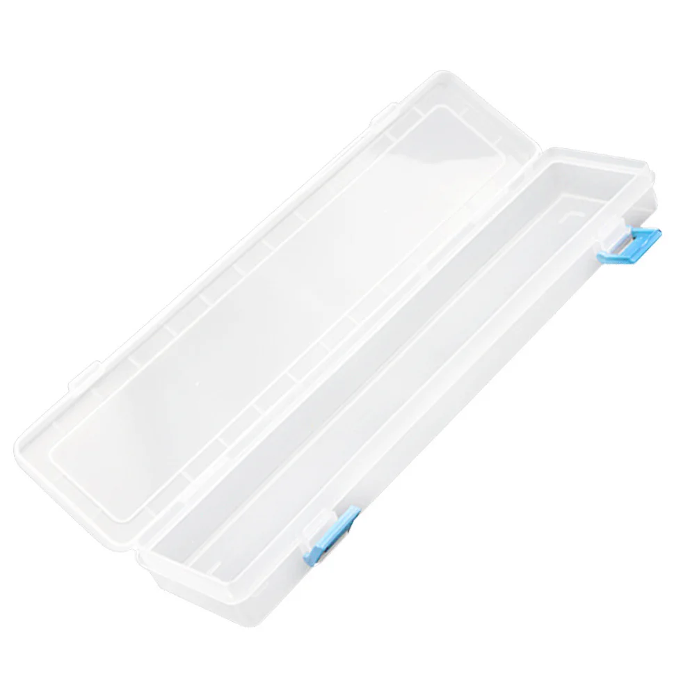 

1Pcs Premium Plastic Pen Box Transparent Stationery Storage Organizer Portable Pencil Case Ecofriendly Durable Gift Students