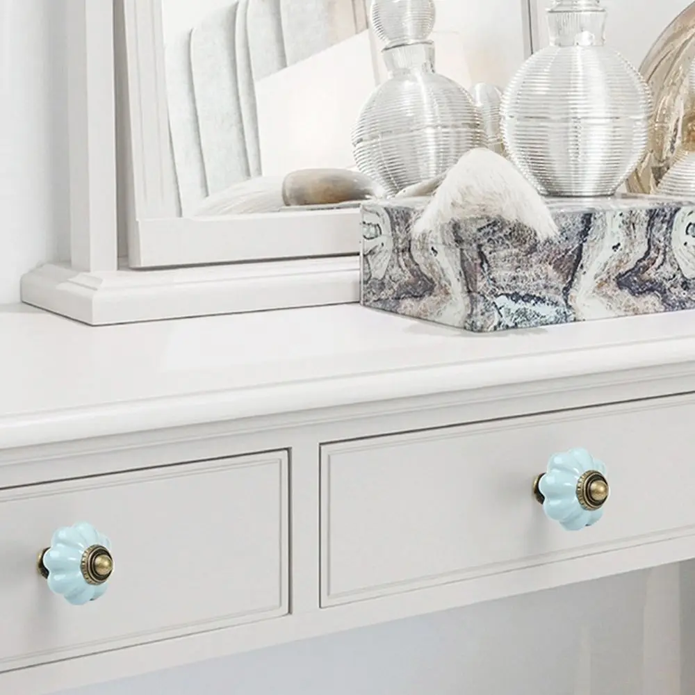 Retro Single Hole Ceramic Pumpkin Handle Round European Style Door Pull Handles Vintage Cabinet Knob Wine Cabinet