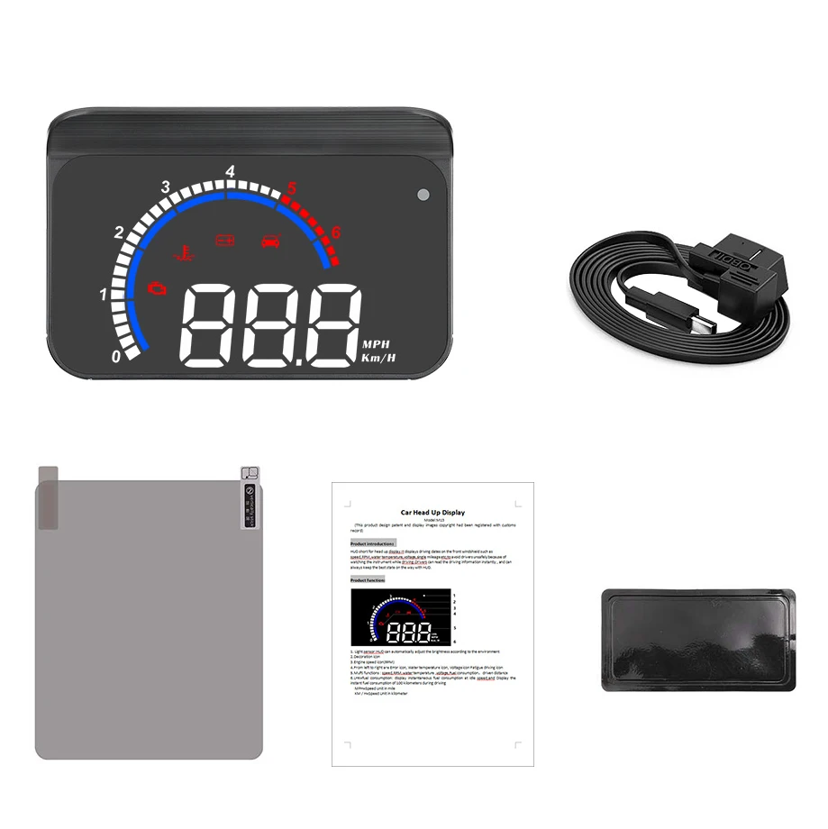 

New Hud M13 Head-Up Display Hud Display Car KM/H MPH Auto Electronics OBD2 Hud Windshield Projector