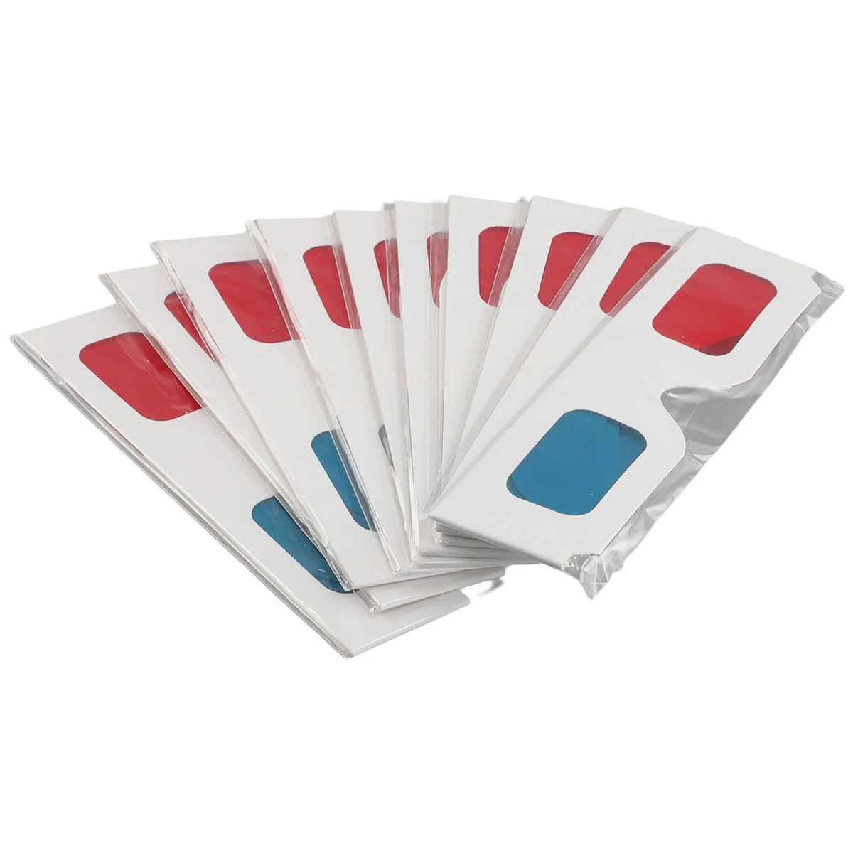 Occhiali 3D SMIEA, 10 paia di lenti stereo in carta rossa e blu per film Set di occhiali 3D in carta anaglifo