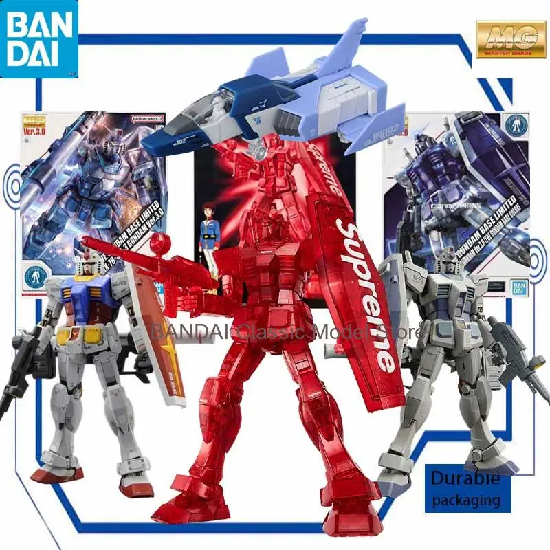 

Original Bandai MG 1/100 RX-78-2 Gundam Ver 3.0 Plastic Model Kit Mobile Suit Gundam Classic Anime Collectible Robot Figure Toy