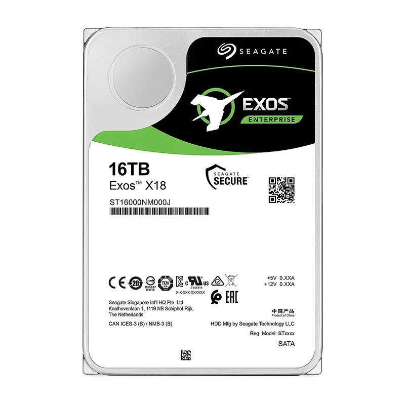 

Original Seagate Exos X18 16TB Enterprise HDD 3.5'' SATA 6Gb/s 7200 RPM 512e ST16000NM000J Internal Hard Drive for server