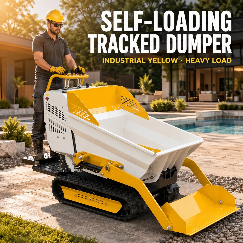 Robust frame High‑torque compact crawler dumper off-road crawler tipper mini crawler hauling vehicle