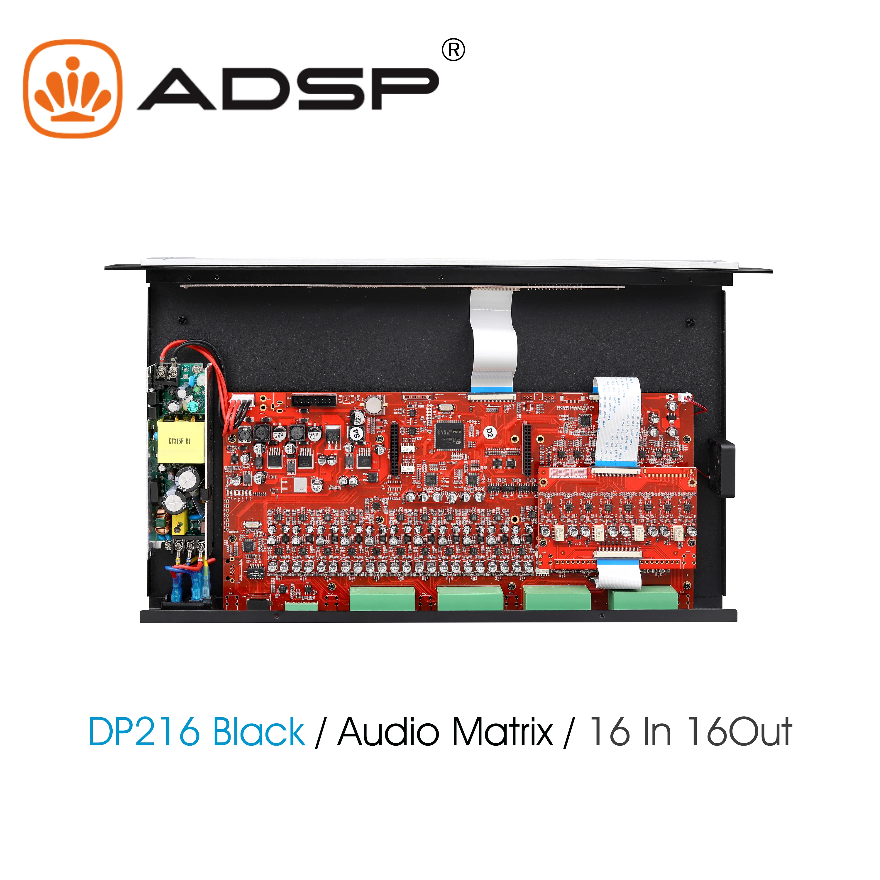 16 In 16 Out Digital Matrix Processor Metal Shell Professional Stage Audio Device