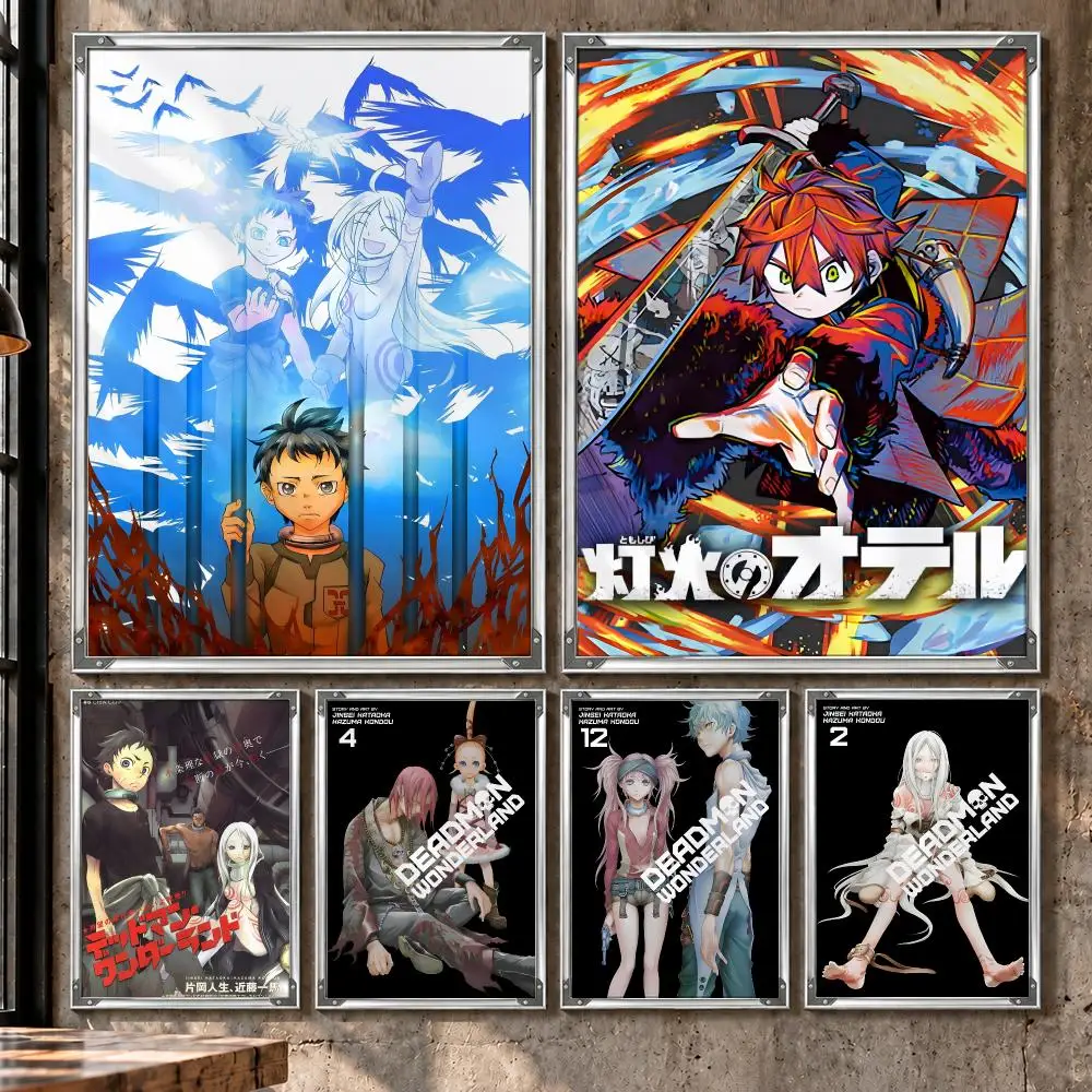 Anime Deadman Wonderland Dark Action Poster HD Self-Stick Wall Decor Bedroom Dorm Office Gaming Garage Bathroom Gift