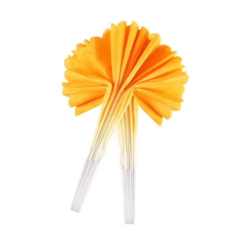 2PCS Colorful Dance Fans Lightweight and Easy to Use Color Gradation Elegant Chinese Folk Dance Fan B03D