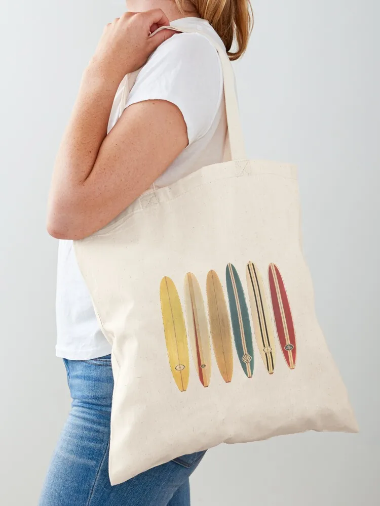 

Retro Surfboards Tote Bag custom canvas bag reusable shopping bag Women's shopper Reusable bags