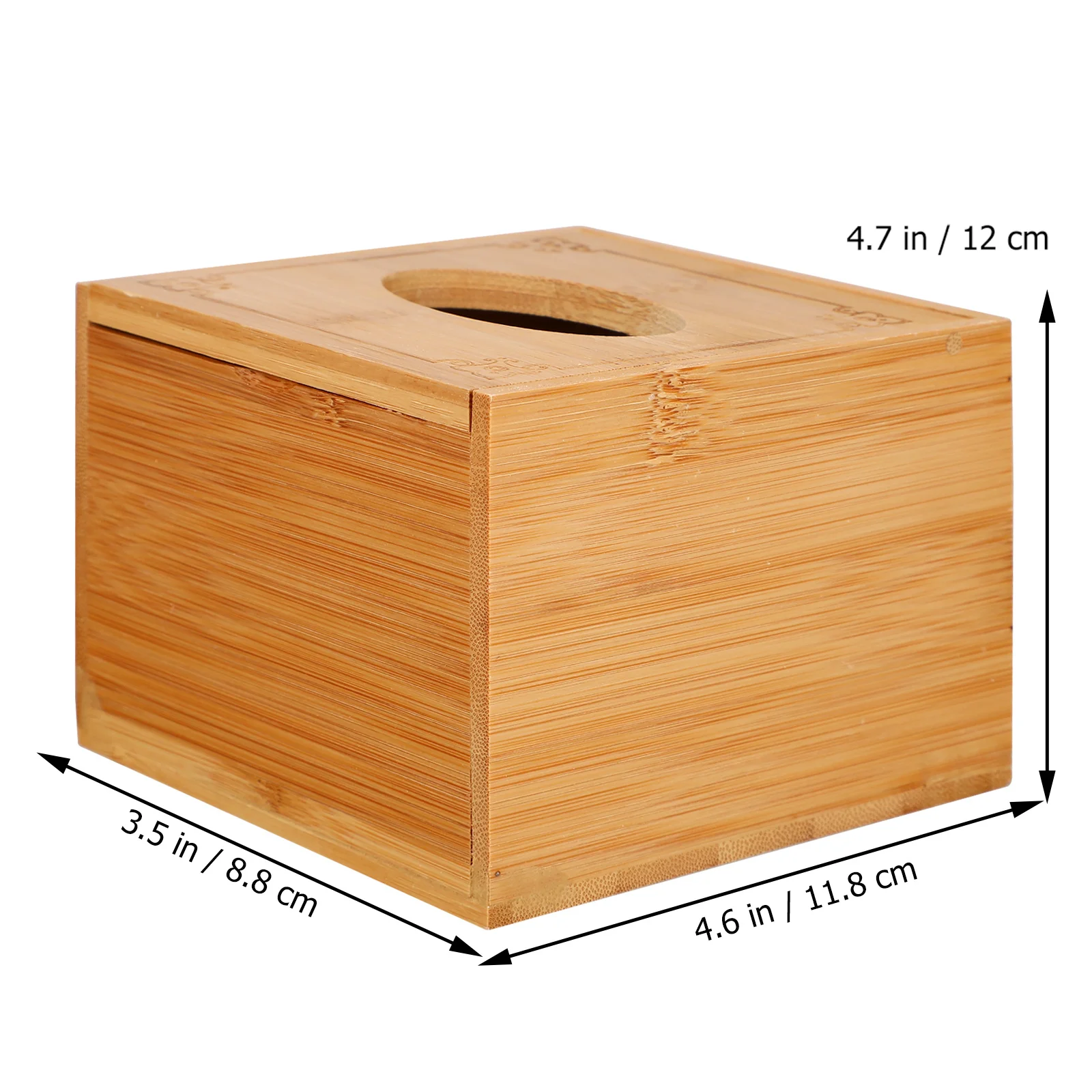 

1Pcs Bamboo Wood Tissue Box Decorative Square Napkin Holder Practical Storage Container for Bedroom Living Room Kitchen
