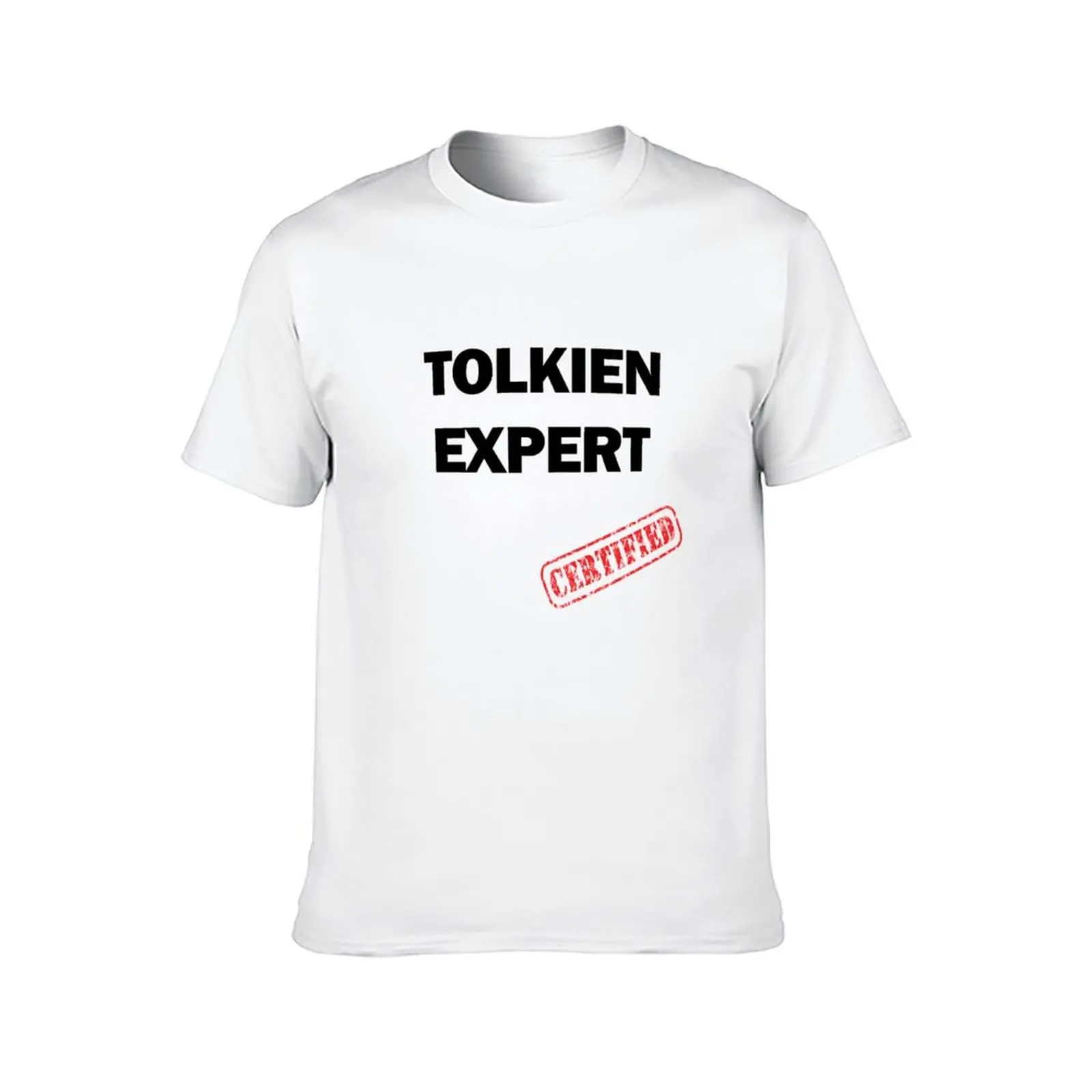 認定トールキン専門家 Tシャツ プリント入り Tシャツ 男性用 Tシャツ 男性用 100% コットン Tシャツ