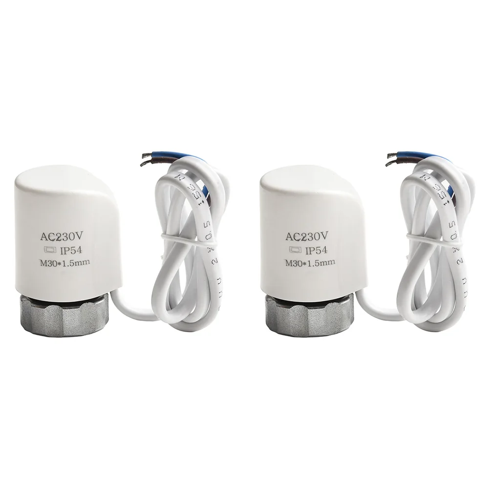 2pcs Electric Thermal Actuator AC230V M30x1 5mm Thread for Reliable For Floor Heating Radiator Valve Operation