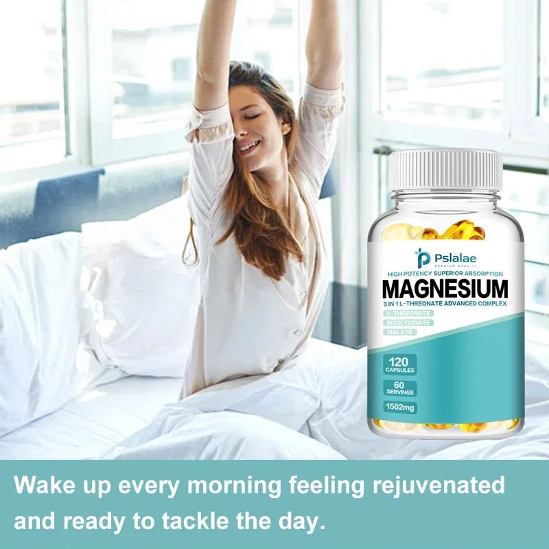 Magnesium L-Dreonaatcapsules - Ondersteunt focus, geheugen en leren van de hersengezondheid Ondersteunt de slaapkwaliteit - 120 capsules