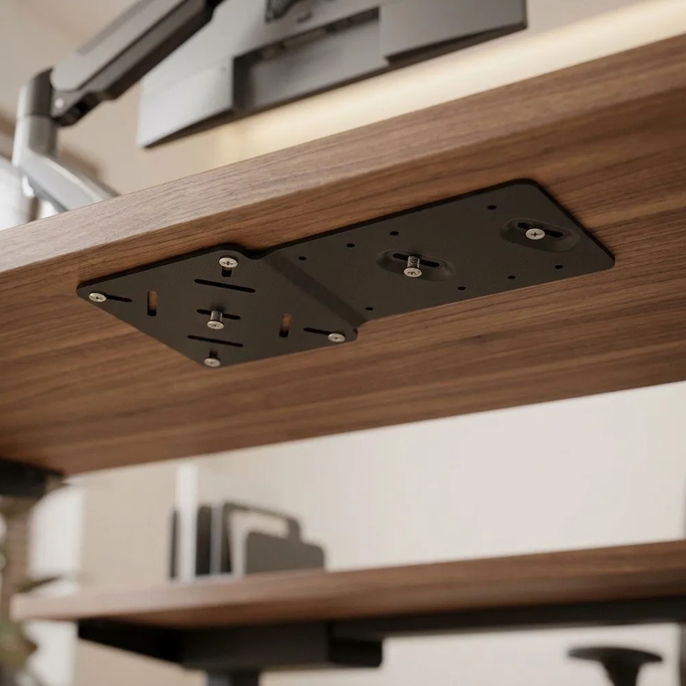 For VESA-Compatible Metal Mount Plate for Dell WD19 WD22TB4 Docking Stations Under Desk or Monitor Back Mounting Black
