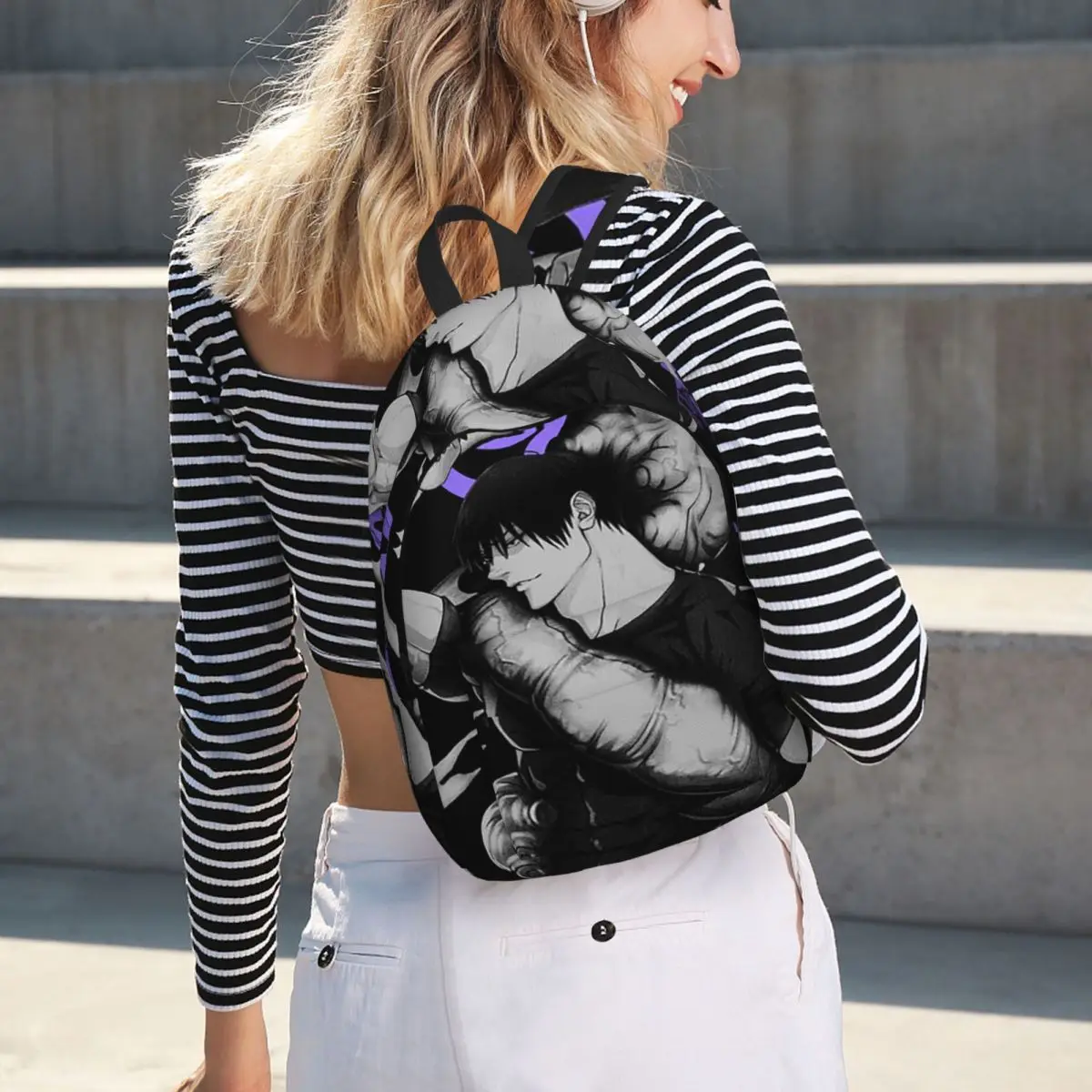Tokyo Revengers Toji Fushiguro Student Backpack School Bag Hiking Travel Daypack for Boys Girls Bookbag Shoulder Bags