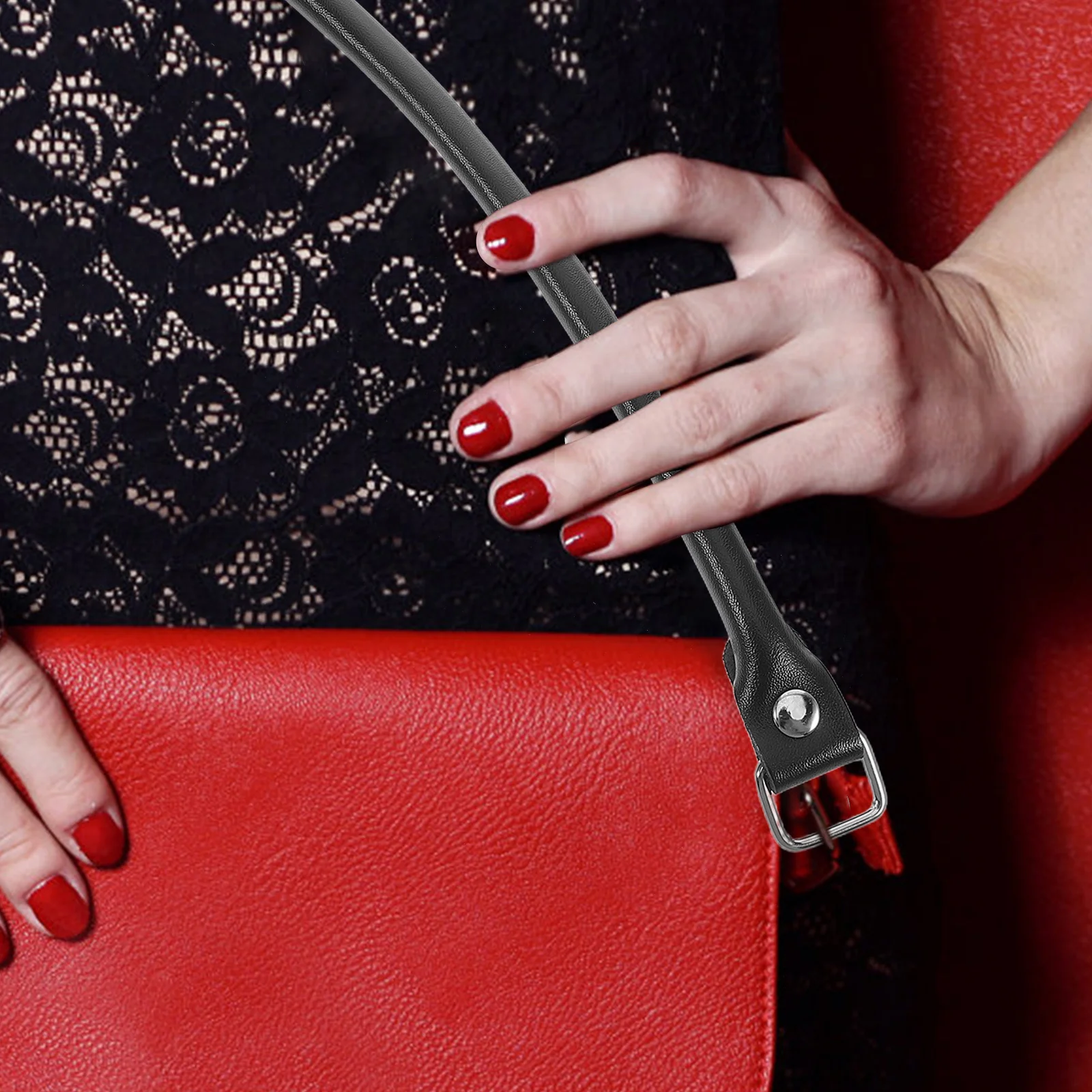 2 قطعة حمل حقيبة حزام 38 سنتيمتر انفصال حقيبة يد مقبض DIY بها بنفسك اكسسوارات الأسود حمل حقيبة حزام مقبض حقيبة يد