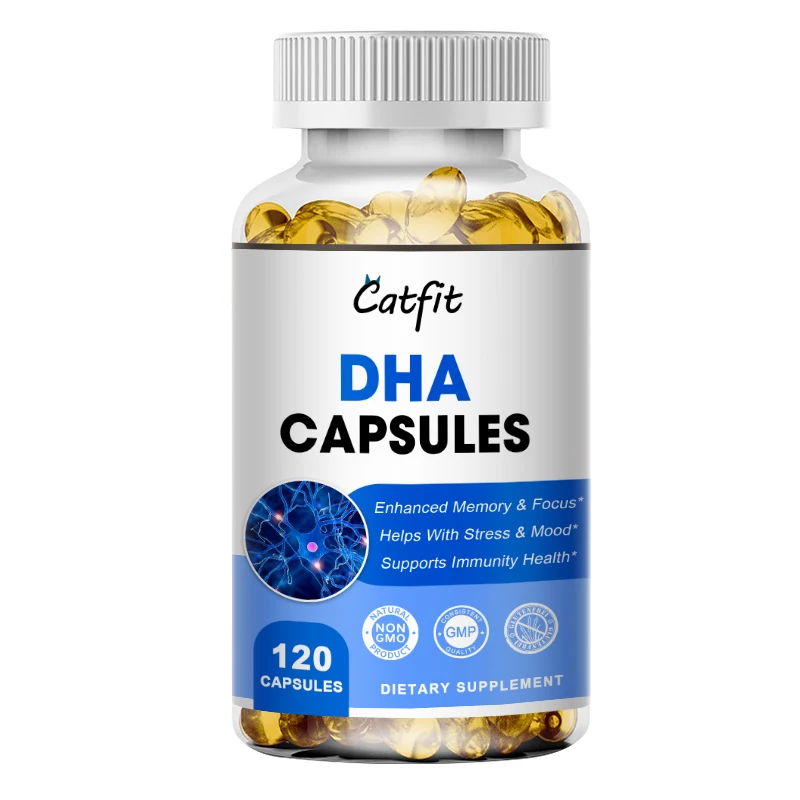 Catfit Omega 3 Fish Oil Capsules with EPA DHA Dietary Supplement Brain Heart Immunity Memory Mood Beauty Health Sleep Quality