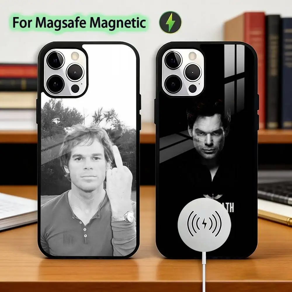

D-Dexter Morgan Phone Case For iPhone17,16,15,14,13,12,11 Plus,Pro Magnetic with Magsafe Wireless Charging