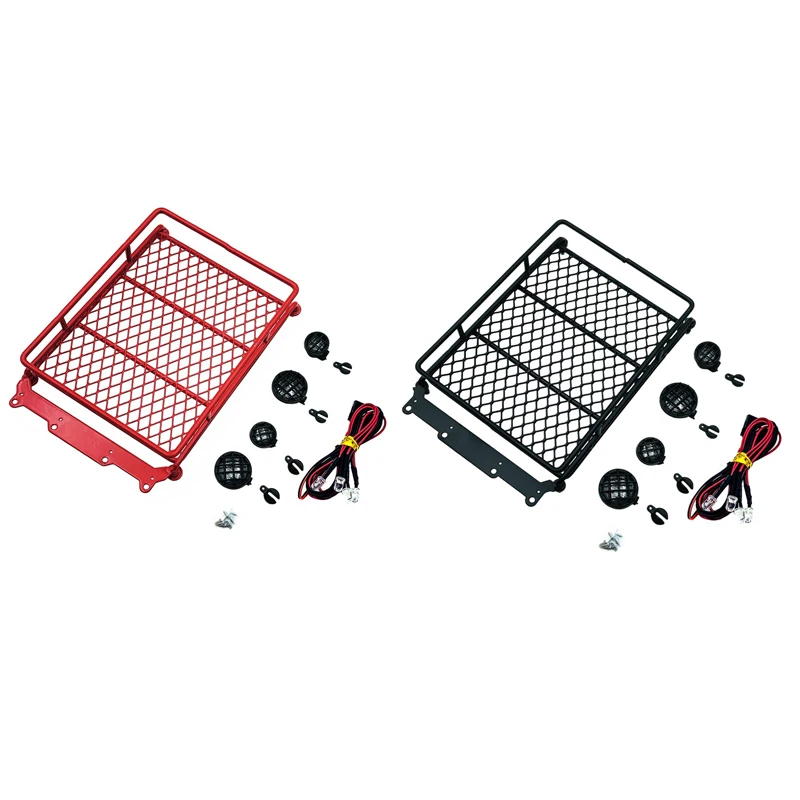 Roof Rack Luggage Carrier Metal Car Frame With LED For MN90 MN90K MN99 MN96 MN99S MN40 RC Crawler RC Car Parts