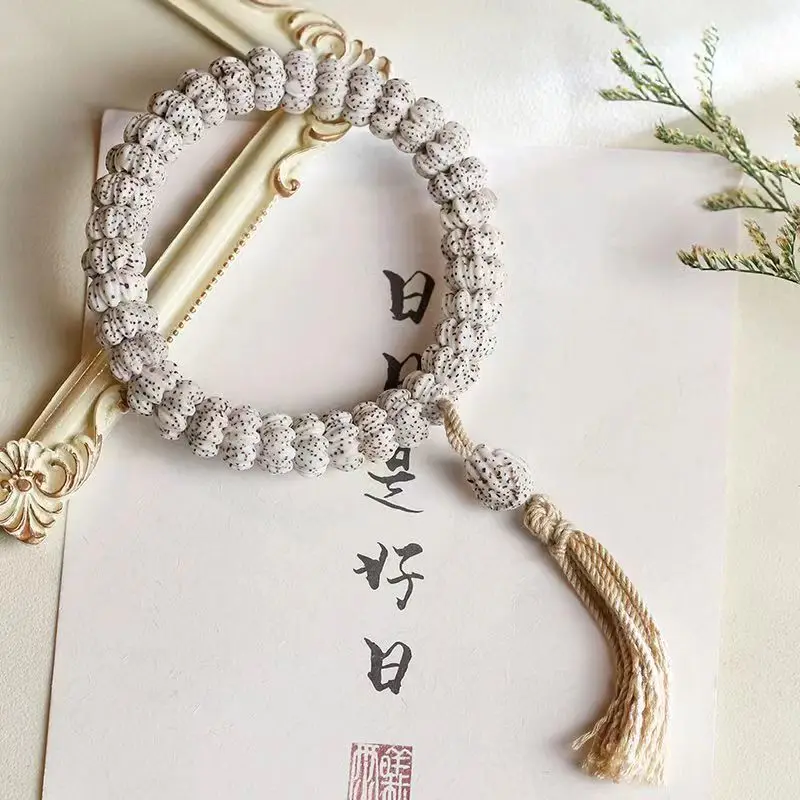 Xingyue Bodhi Carving Ancestor Dragon Claw Bracelet Original Ecology Jing Carving Jade Dragon Lotus Seat Handheld Hand String