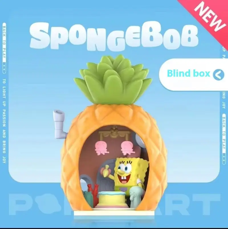 Spongebob Squarepants Anime Blind Box Toy Carnival Anniversary Series Scene Handmade Blind Box Toy Gifts Can Be Collected