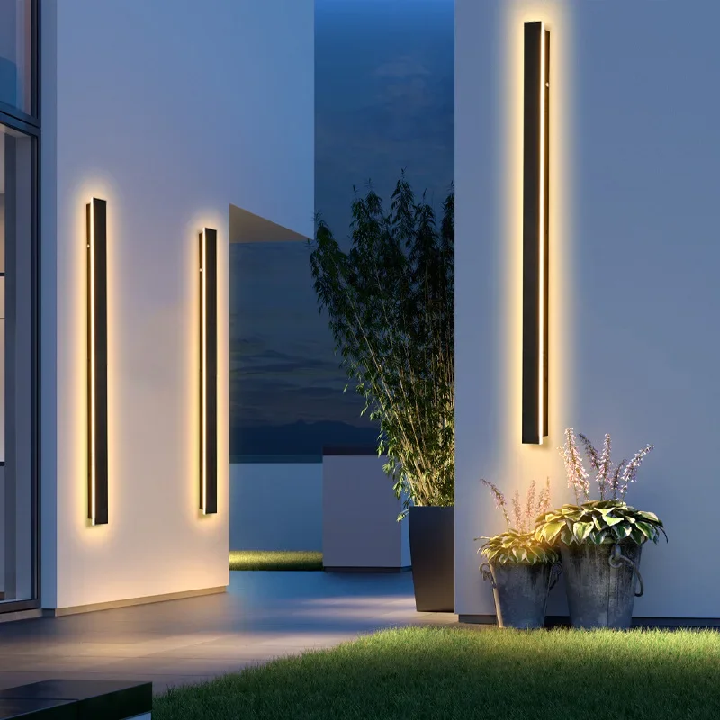 

Long led wall lamp living room bedroom bedside lamp very simple modern line aisle balcony creative wall lamp