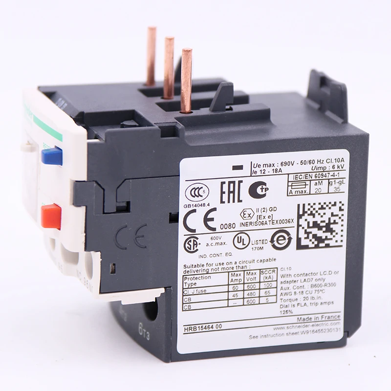 مرحل الحمل الزائد الحراري بمشبك لولبي ، LRD21 ، 12-18A ، 1NO + 1NC ، التفاضلية #2