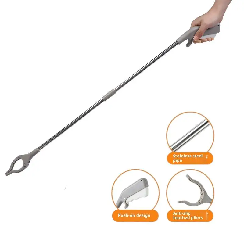 80/100cm Foldable Garbage Grabber with Non-Slip Clamp Easy Grip Litter Picker for Elderly Outdoor Camping Trash Pickup