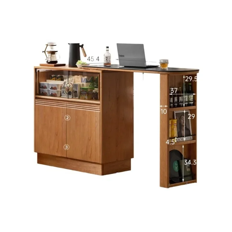 r table restaurant simple telescopic storage sideboard cherry wood household multi-functional partition cabinet modern