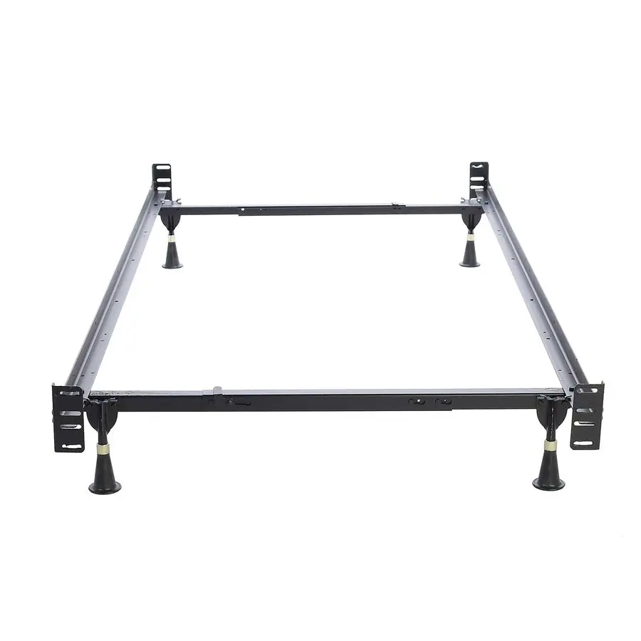 Bed Frames Bed Frame with Headboard Footboard Attachment 4 Legs and Adjustable Glides, Twin Full