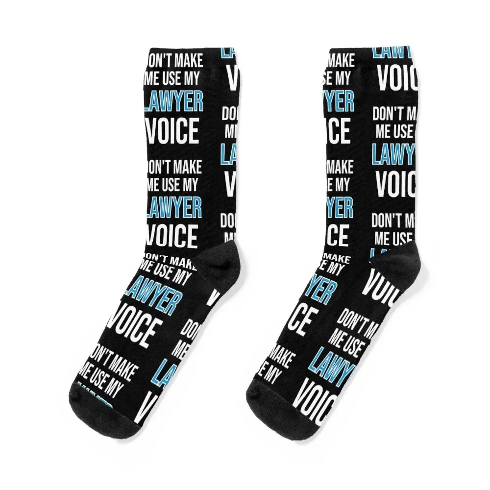 

Don't Make Me Use My Lawyer Voice - Cute Funny Gift For Lawyer Socks winter thermal heated custom sports Socks Male Women's