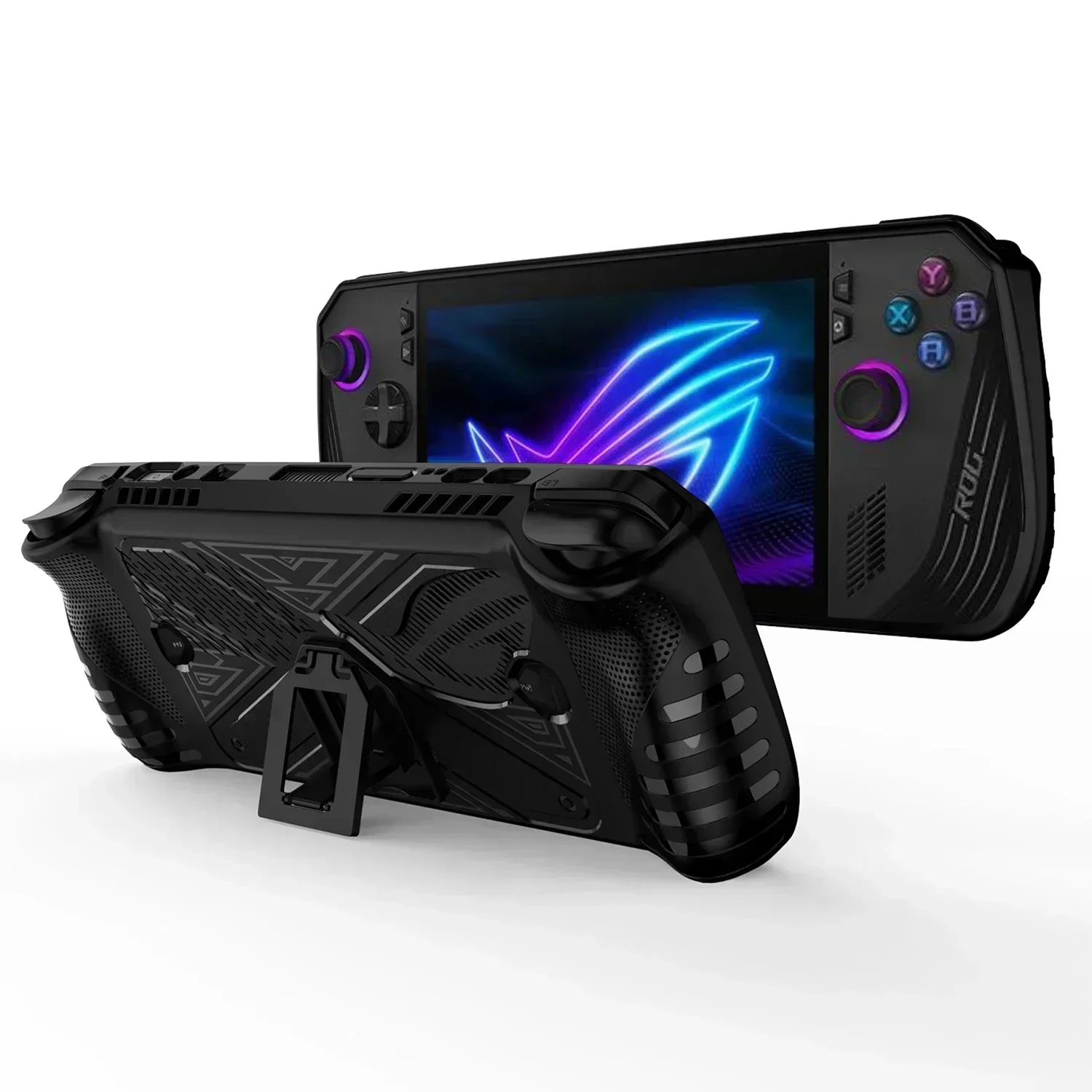 Coque de protection en silicone pour console de jeu Bali ROG Ally X, housse avec support, coque de protection, accessoires de jeu