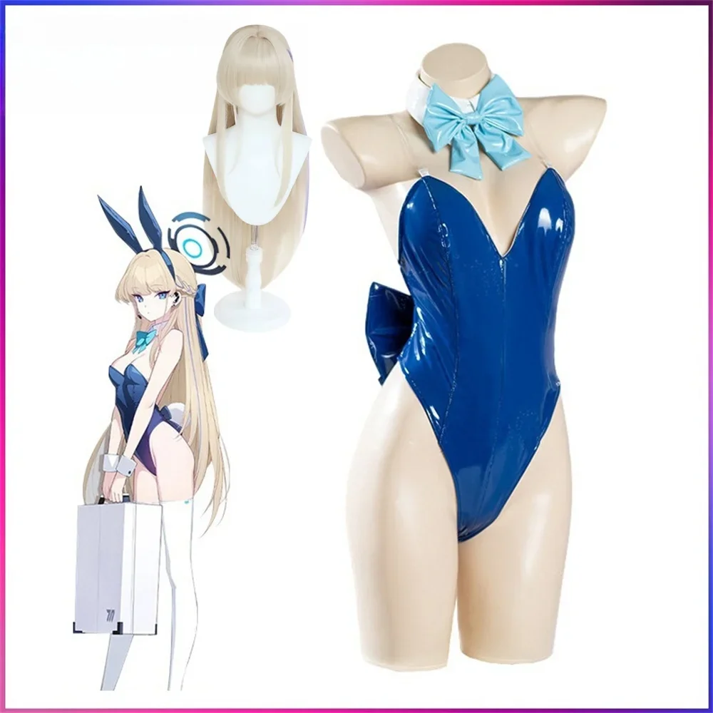 

Game Blue Archive Cosplay Asuma Toki Costume Women Uniform bikini Outfit Wig Halloween Costumes