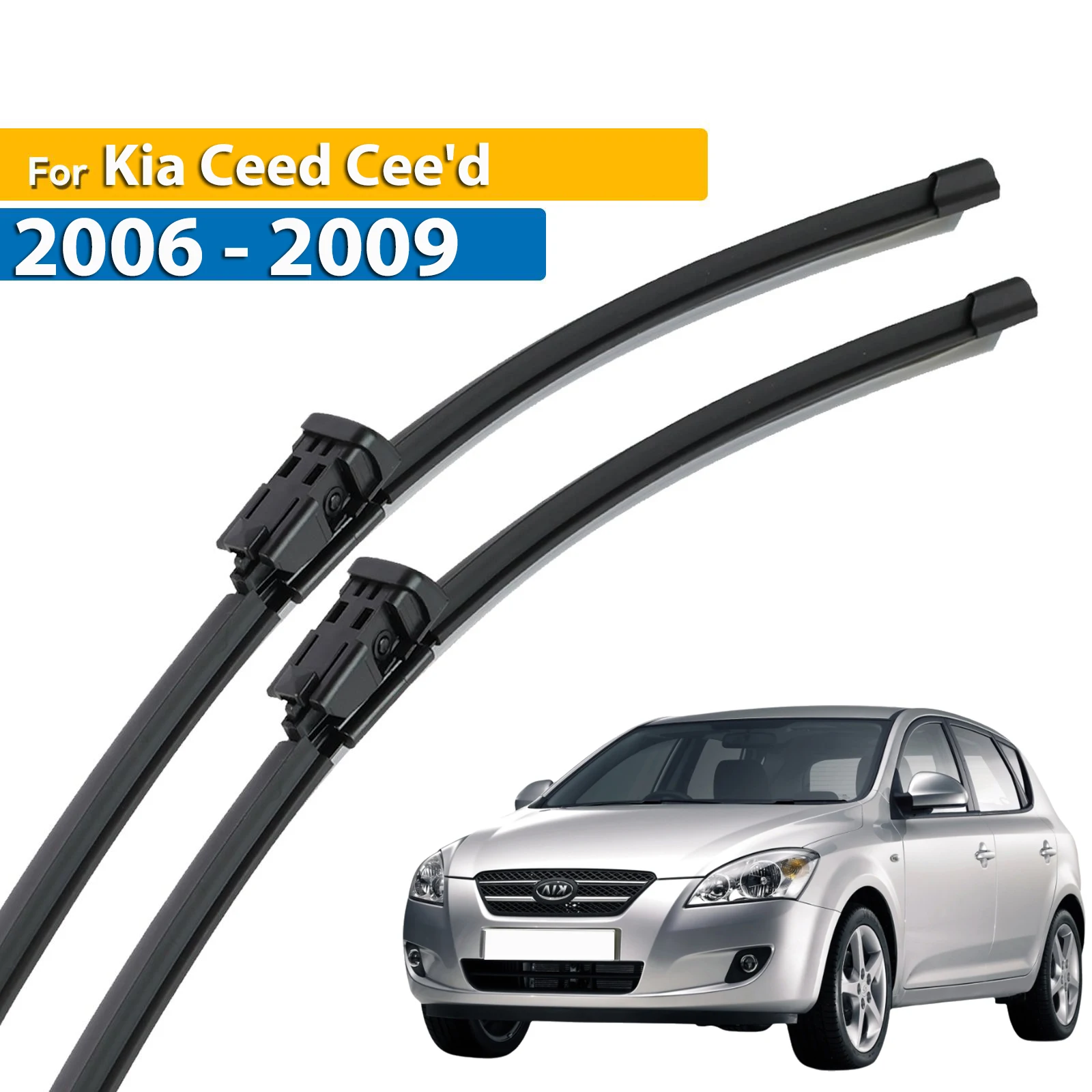 Erick\'s Wiper LHD Front Wiper Blades For Kia Ceed Cee\'d 2006 - 2009 Windshield Windscreen Clean Window Rain Brushes 24\'\'+18\'\'