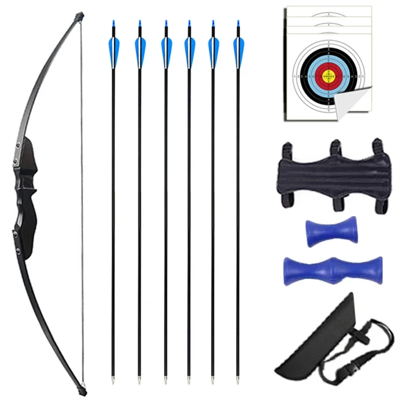 Bow Hunting Archery Shooting caza 20-40lbs Take Down Bows Riser Laminited Bow Limbs Straight Draw Bow For Children Adults