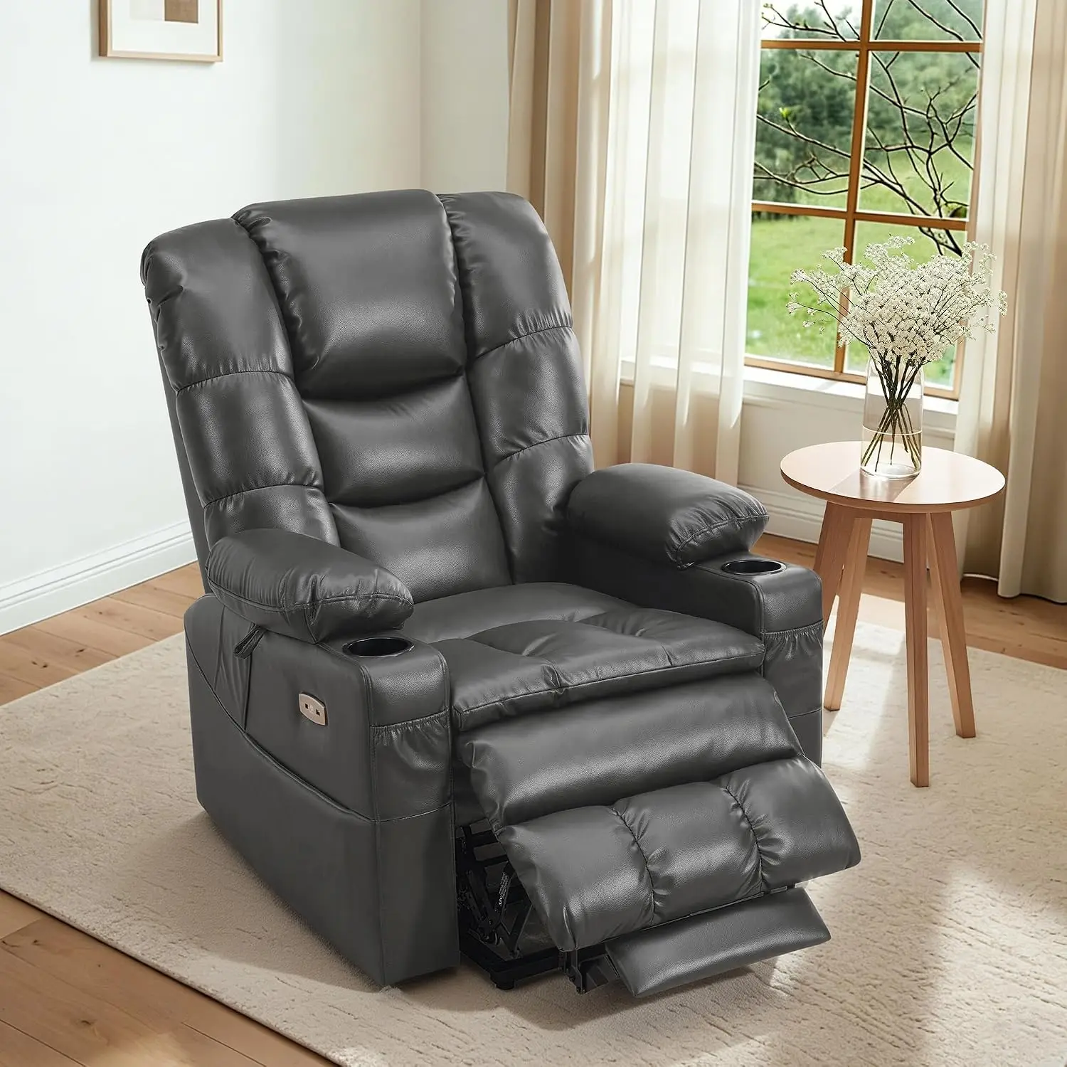 3 Motor Lay Flat Power Lift Recliner for Elderly R7635 (Large-Wide), Custom