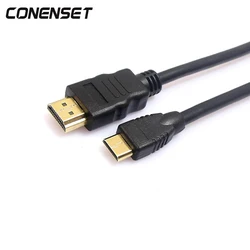 HTC-100 Mini HDMI-compatible to HDMI-compatible cable for Canon EOS 60D 5D3 5D2 5D 6D 7D 70D 80D 5DSR 5DS 750D 760D 5D4 Camera