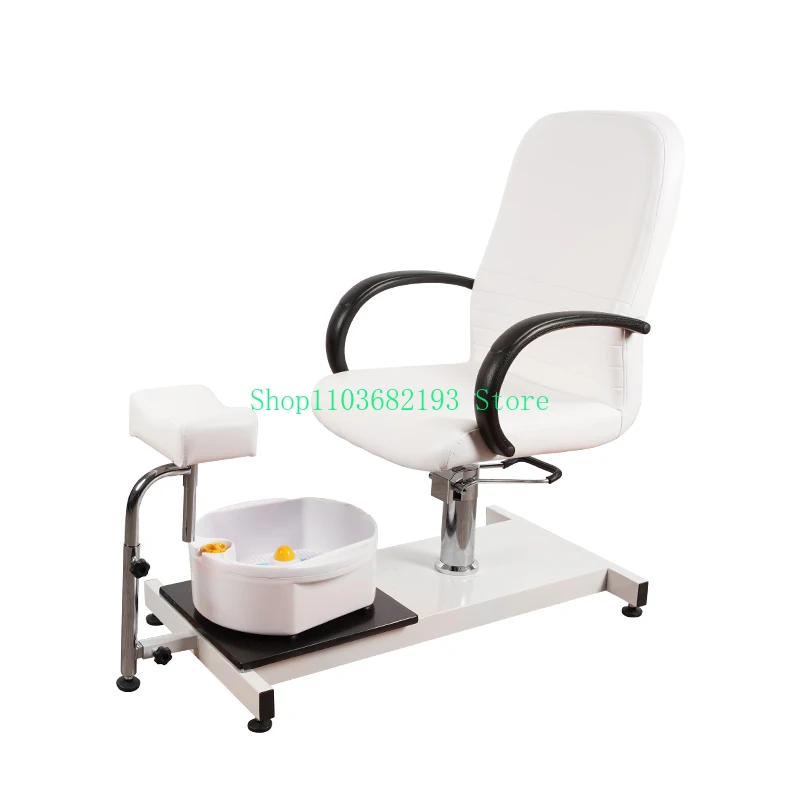 Modern Professional Foot Bath Spa Nail Salon Adjustable White Manicure Pedicure Chair Foot Washing Chair