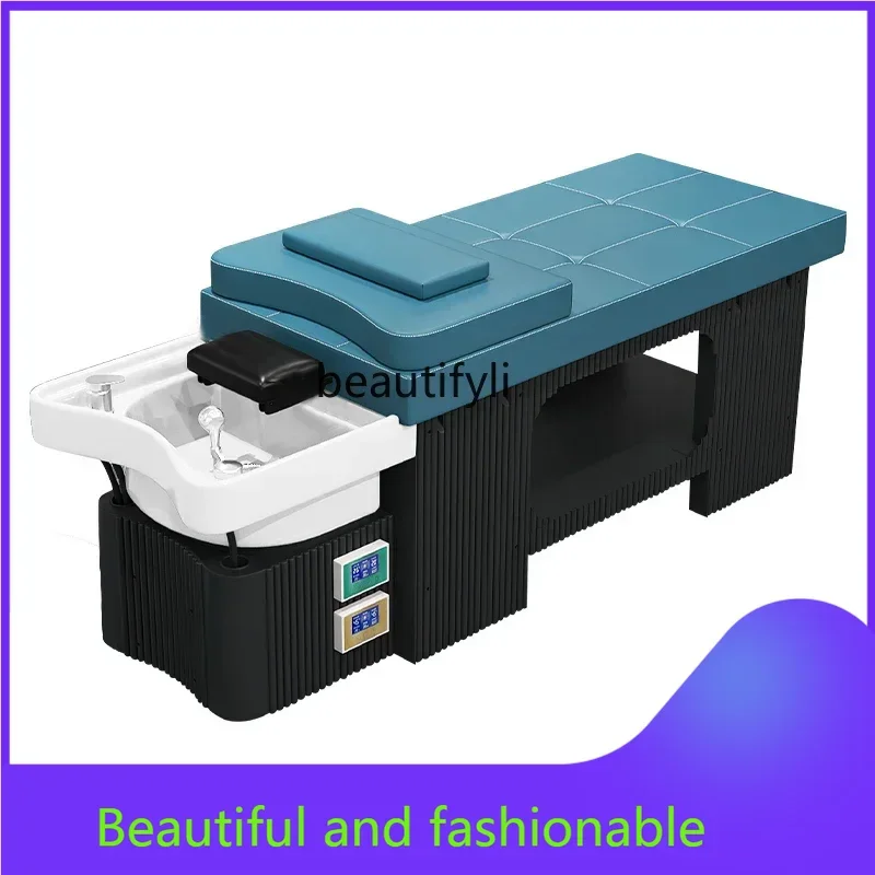 

zGIntelligent Constant Temperature Water Circulation Fumigation Barber Shop Shampoo Chair Pavilion of Regimen Head Therapy Bed