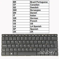Backlit Keyboard for HP EliteBook x360 830 G5 830 G6 L40527-L56442-201 SN9180BL SG-98000-40A BR CF SD NW DN IT GR FR US LA SP UK